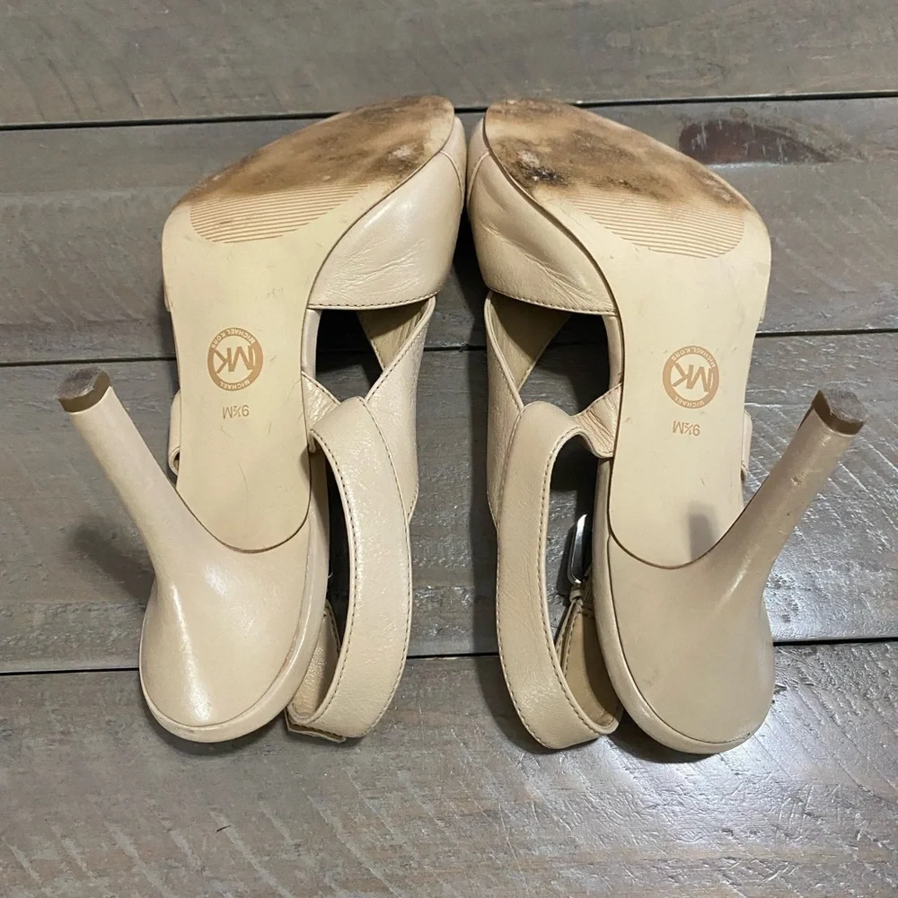 Michael KORS Becky Nude Open Toe  Heel Sandals